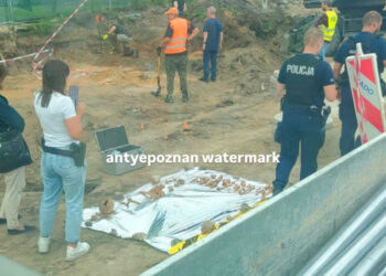 Odkryto ludzkie szczątki podczas budowy drogi