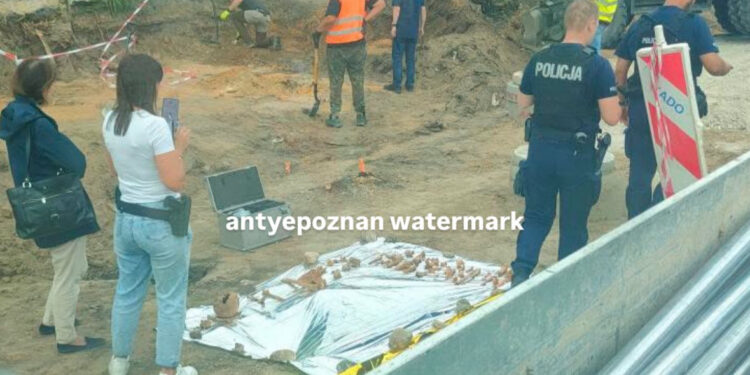 Odkryto ludzkie szczątki podczas budowy drogi