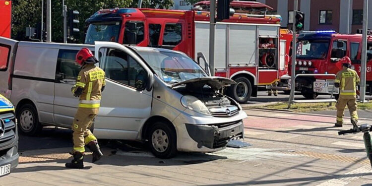 Wypadek z udziałem tramwaju