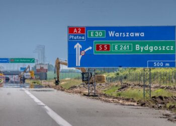 Remont nawierzchni na węźle Poznań Wschód
