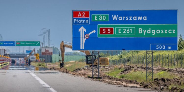 Remont nawierzchni na węźle Poznań Wschód