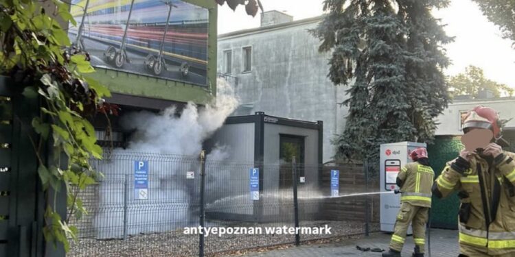 Pożar w sklepie z fajerwerkami