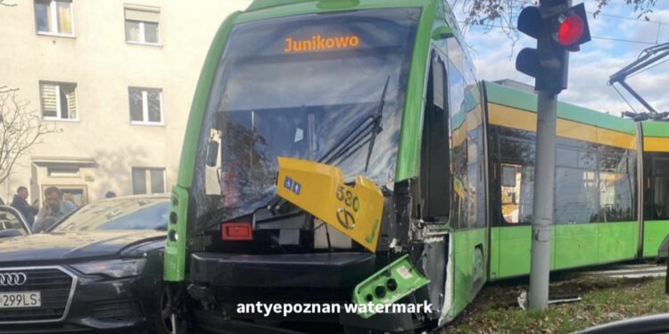 Wypadek i wykolejenie tramwaju, utrudnienia w ruchu