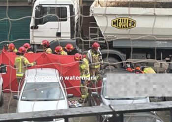 Tragedia w Poznaniu! Śmiertelne potrącenie pieszego przez wywrotkę przy Hetmańskiej – służby na miejscu!