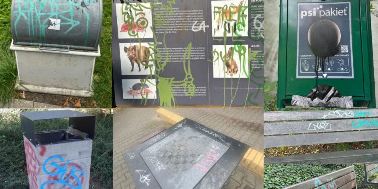 Szokujące koszty wandalizmu w Poznaniu! Miasto wydaje tysiące na walkę z bazgrołami w parkach