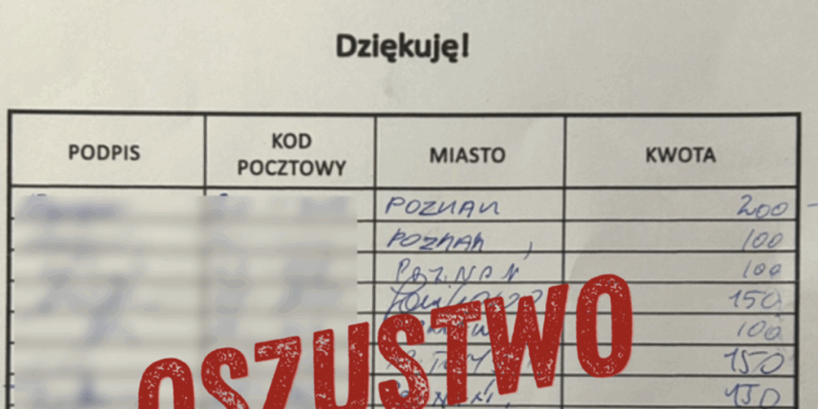 Fałszywa zbiórka w poznańskich galeriach! Policja apeluje do mieszkańców o pilny kontakt