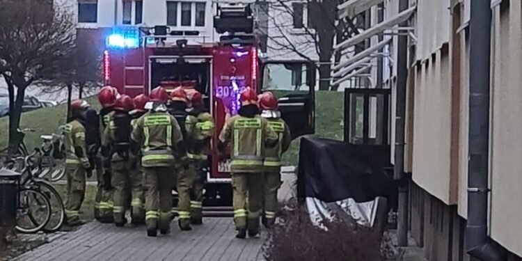 Dramatyczne chwile na poznańskim osiedlu. Ogień w mieszkaniu postawił służby na nogi