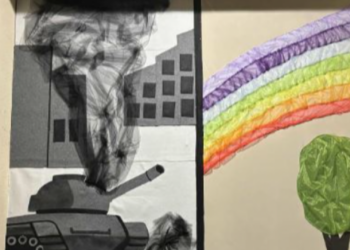Uczniowie zamiast farb sięgnęli po igłę i nić. Na ścianie szkoły w Poznaniu pojawił się niezwykły mural