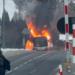 Pożar autobusu miejskiego w Poznaniu