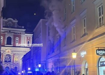 Pożar w kamienicy na Starym Rynku w Poznaniu