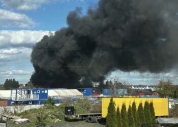 Duży pożar w Luboniu. Służby apelują o zamknięcie okien