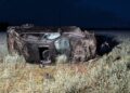 Koszmarny nocny wypadek na DK11! Auto dachowało, cztery osoby ranne