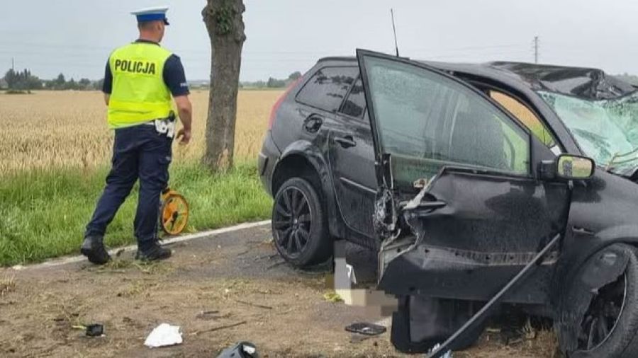 Tragiczny finał jazdy 18-latka. Auto z ogromną siłą uderzyło w drzewo