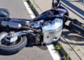 Wypadek motocyklisty na wiadukcie nad drogą S5 w Modliszewie pod Gnieznem