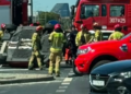 Wypadek samochodowy na ul. Krzywoustego przy CH Posnania w Poznaniu