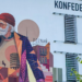 Nowy mural ze Starym Marychem na ścianie budynku przy ulicy Konfederackiej na poznańskim Grunwaldzie, wykonany w ramach Festiwalu Murali 2026.