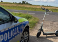 Nastolatek na hulajnodze elektrycznej – interwencja policji na drodze wojewódzkiej