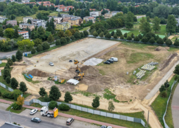 Kompleks sportowy powstający przy ul. Buczka na Świerczewie