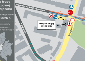 Ul. Ratajczaka i zmiany w organizacji ruchu związane z budową trasy tramwajowej