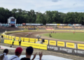 Stadion na Golęcinie w Poznaniu w związku z meczem żużlowym PSŻ Poznań.